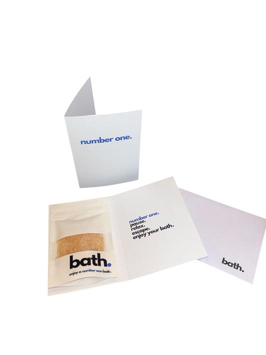 number one bath. card
